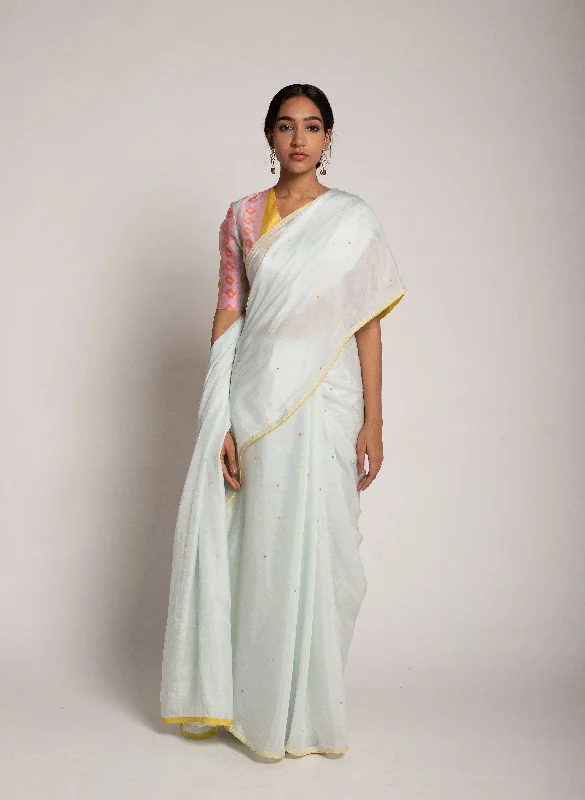 Women's Barik Sari with Fiza Blouse - The Burnt Soul