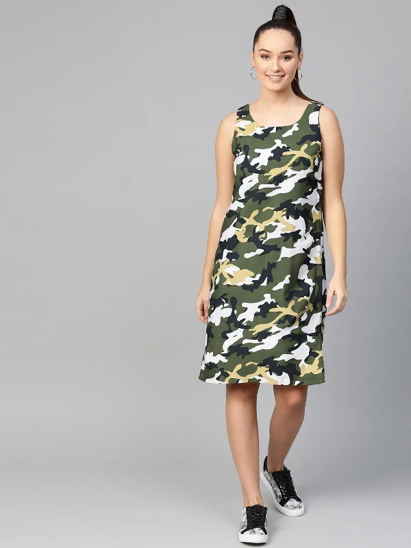 Women's Military Tank Dress - Pannkh