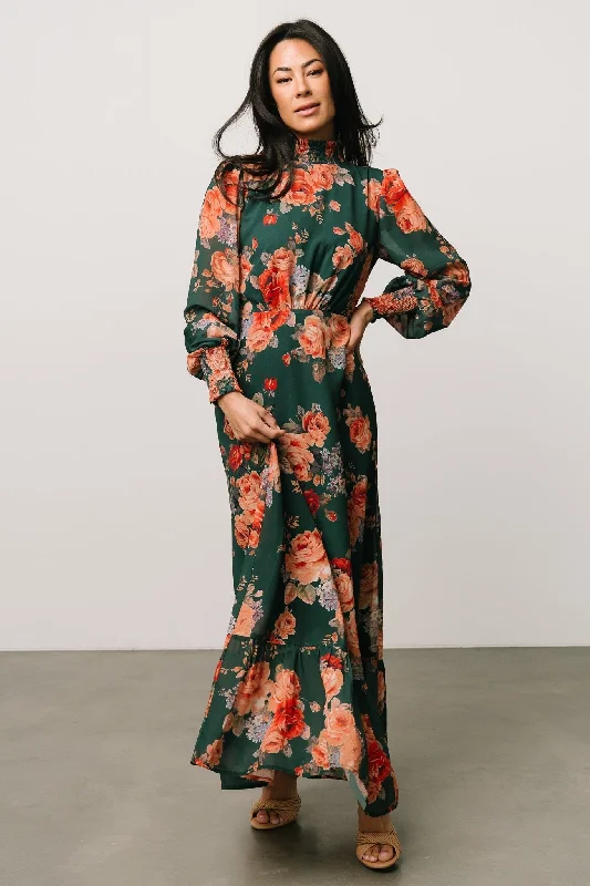 Luciana Maxi Dress | Green Multi