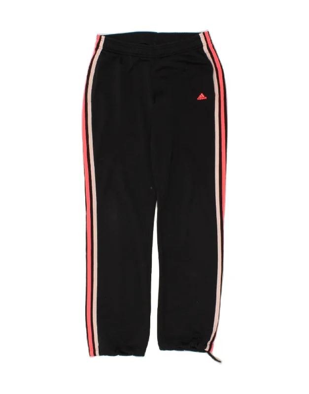 ADIDAS Womens Tracksuit Trousers UK 4/6 XS Black Polyester