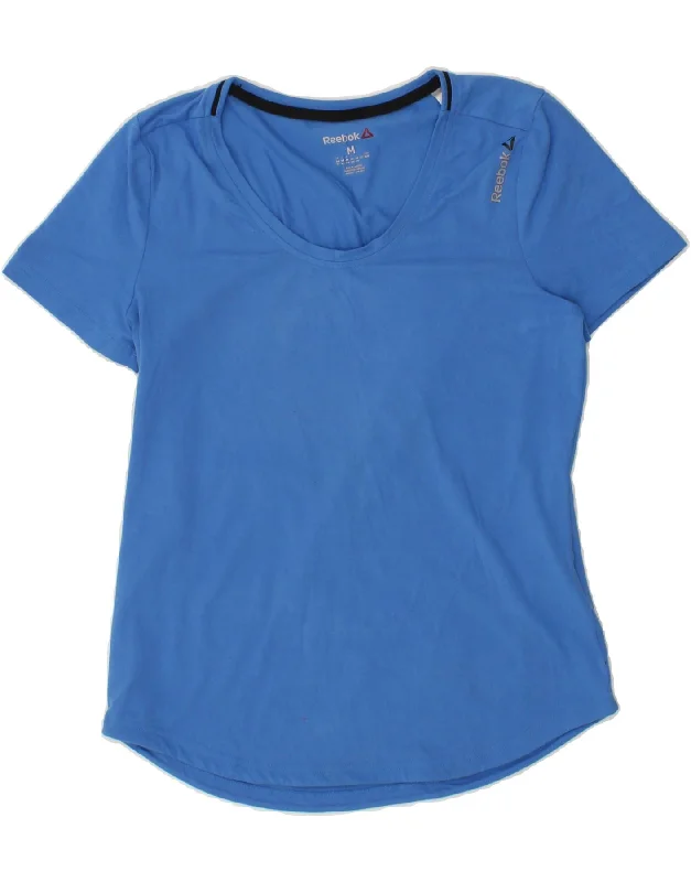 REEBOK Womens T-Shirt Top UK 12/14  Medium Blue