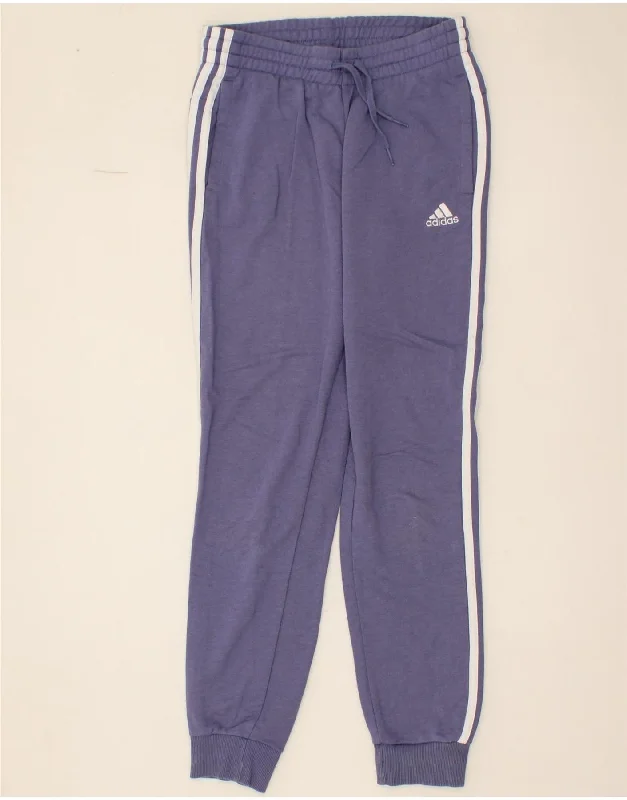 ADIDAS Womens Tracksuit Trousers Joggers UK 8/10 Small Purple Cotton