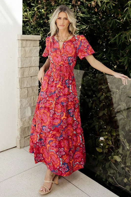 Palmer Tiered Maxi Dress | Multi Floral