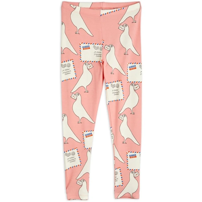 Mini Rodini Pigeons Tencel Aop Leggings Pink