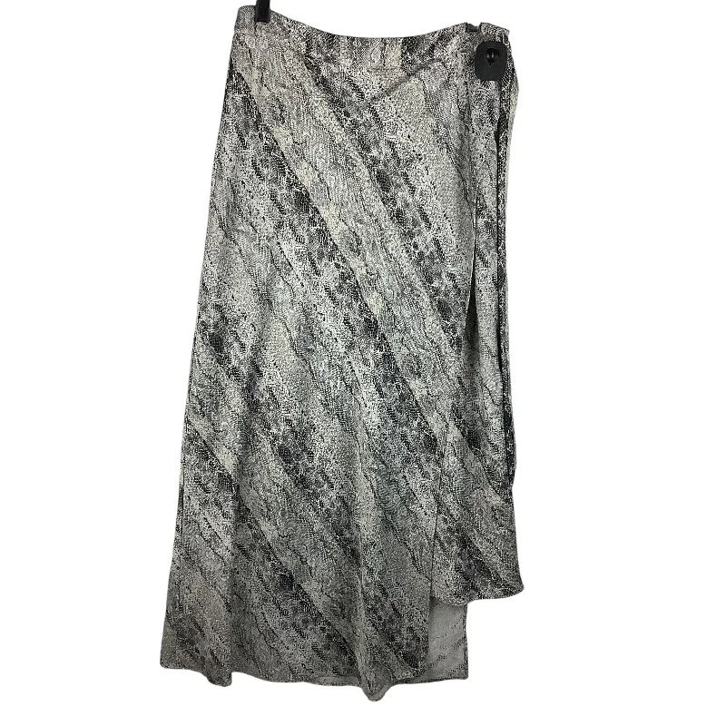 Skirt Midi By Limited In Snakeskin Print, Size: 6