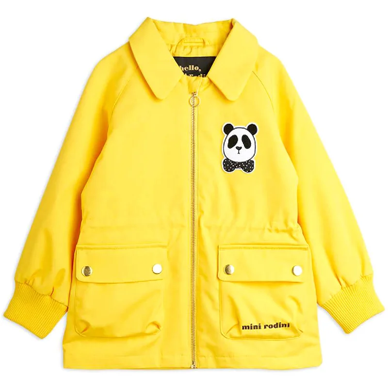 Panda Jacket in Yellow by Mini Rodini