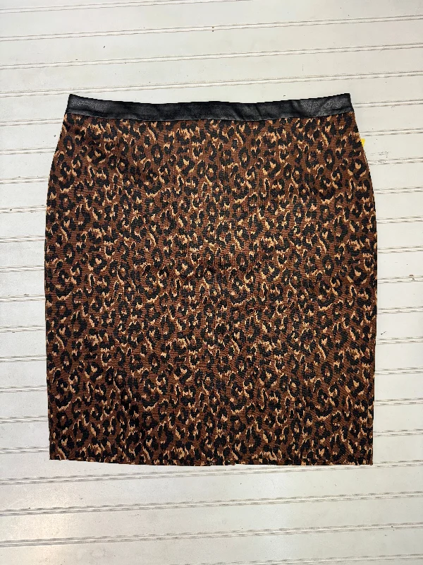 Skirt Midi By Talbots In Leopard Print, Size: 16