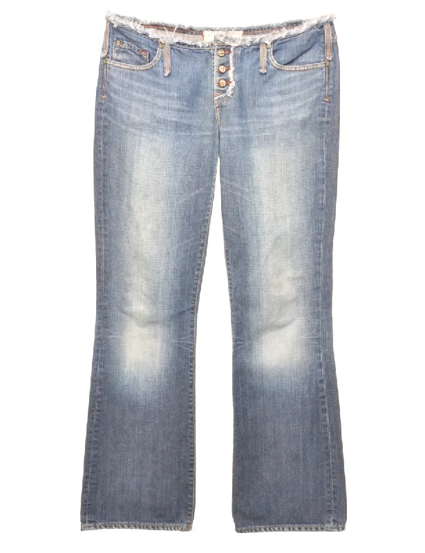 Frayed Edge Bootcut Jeans - W32 L32