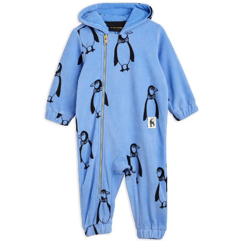 Penguin Fleece Onesie by Mini Rodini