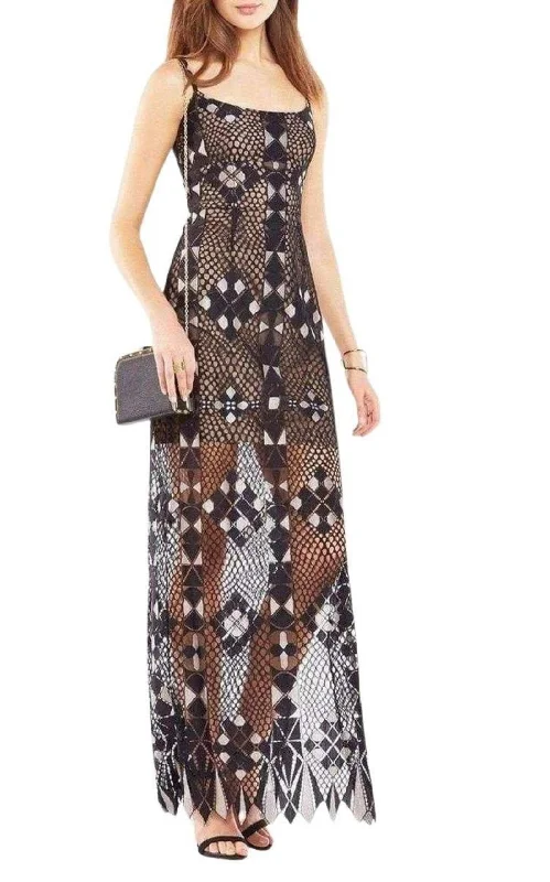 Geometric Lace Maxi Dress