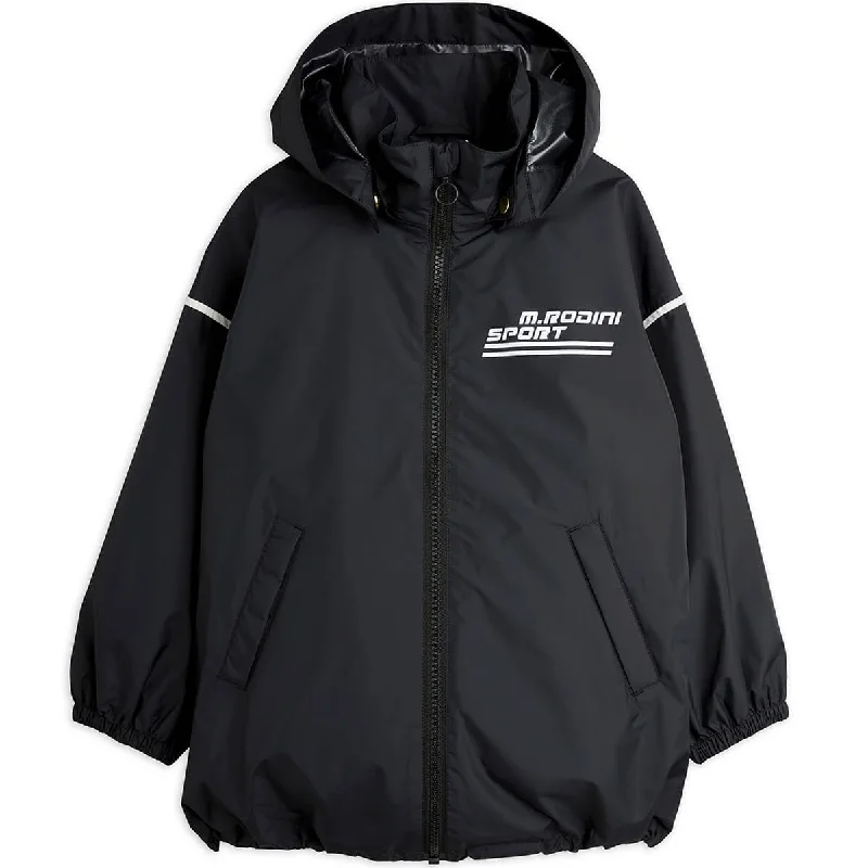 Sport Windbreaker in Black by Mini Rodini