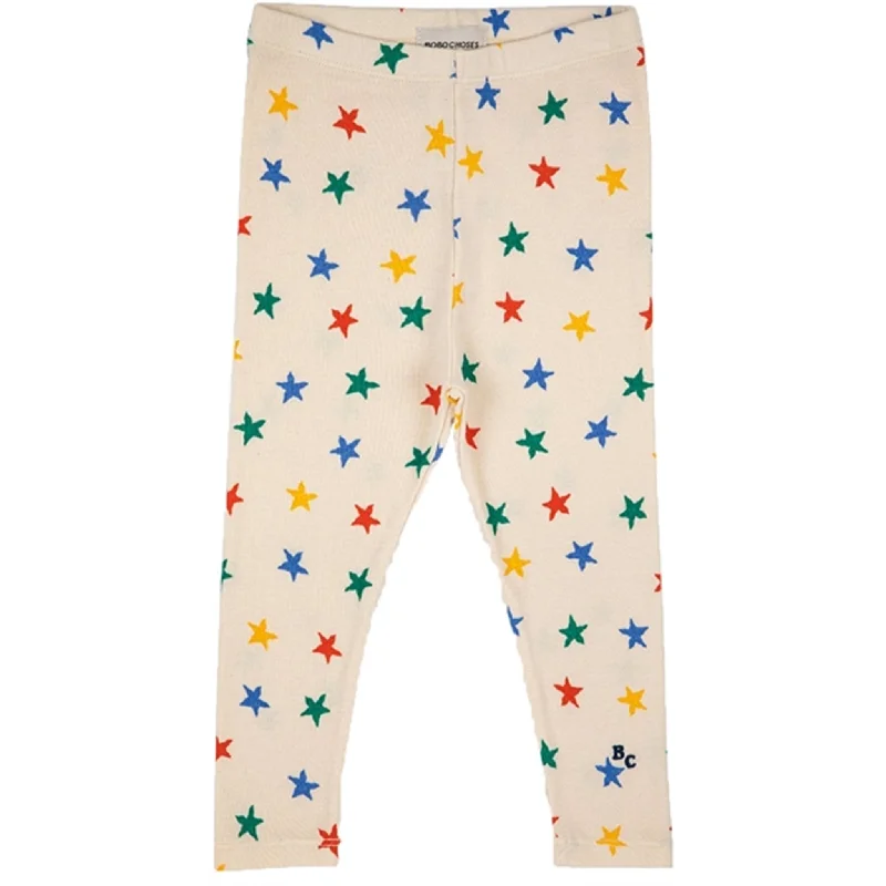 Bobo Choses White Multicolor Stars All Over Leggings