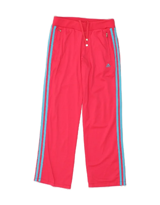 ADIDAS Womens Tracksuit Trousers UK 10 Small Pink Polyester