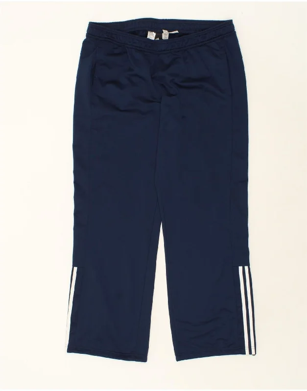 ADIDAS Womens Tracksuit Trousers UK 20/22 XL Navy Blue Polyester