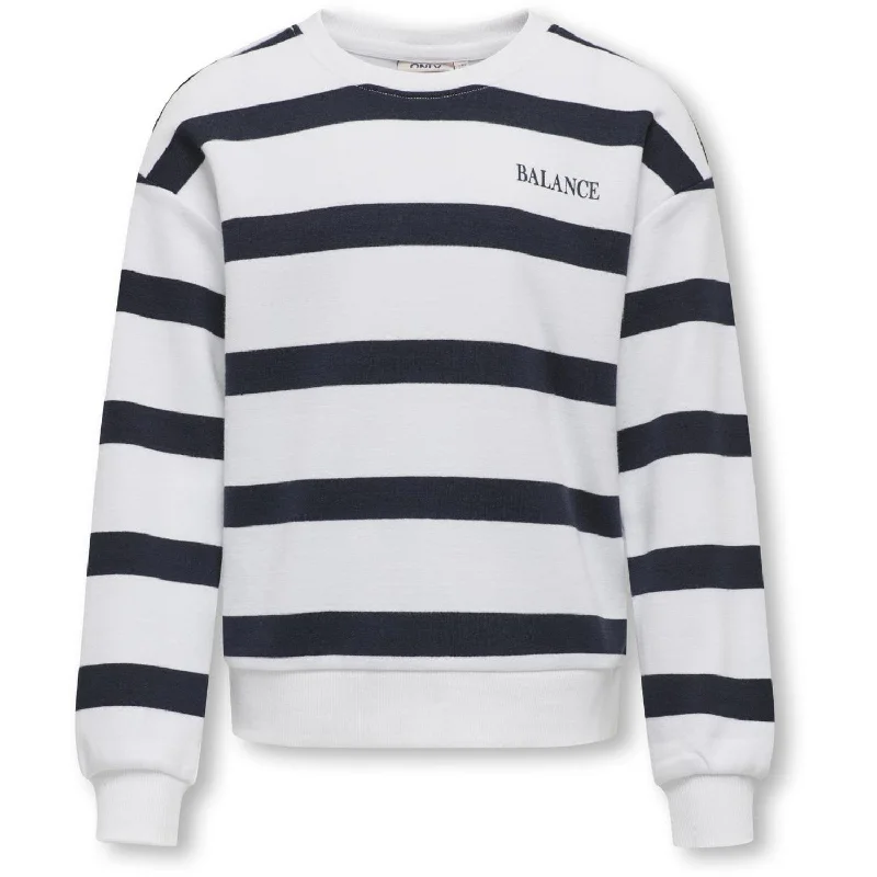 kids ONLY Bright White Night Sky + Print Balance Ashley O-Neck Sweatshirt