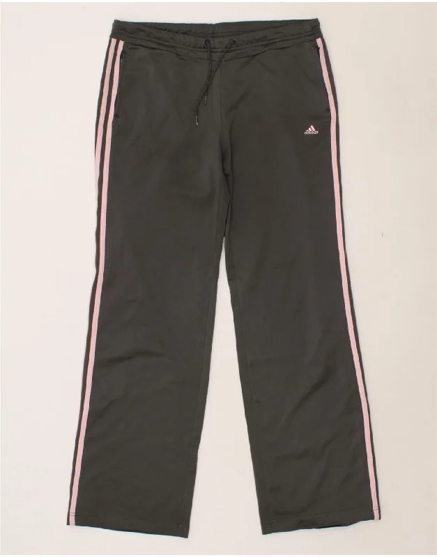 ADIDAS Womens Tracksuit Trousers UK 14 Large  Grey