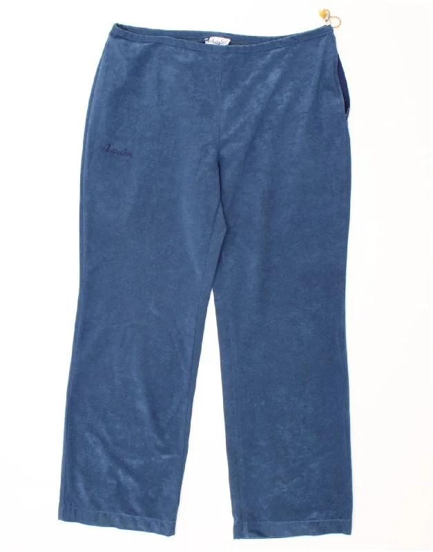 AUSTRALIAN L'ALPINA Womens Tracksuit Trousers IT 48 XL  Blue Polyester