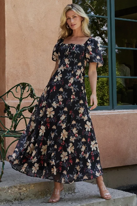 Raelynn Maxi Dress | Black Floral