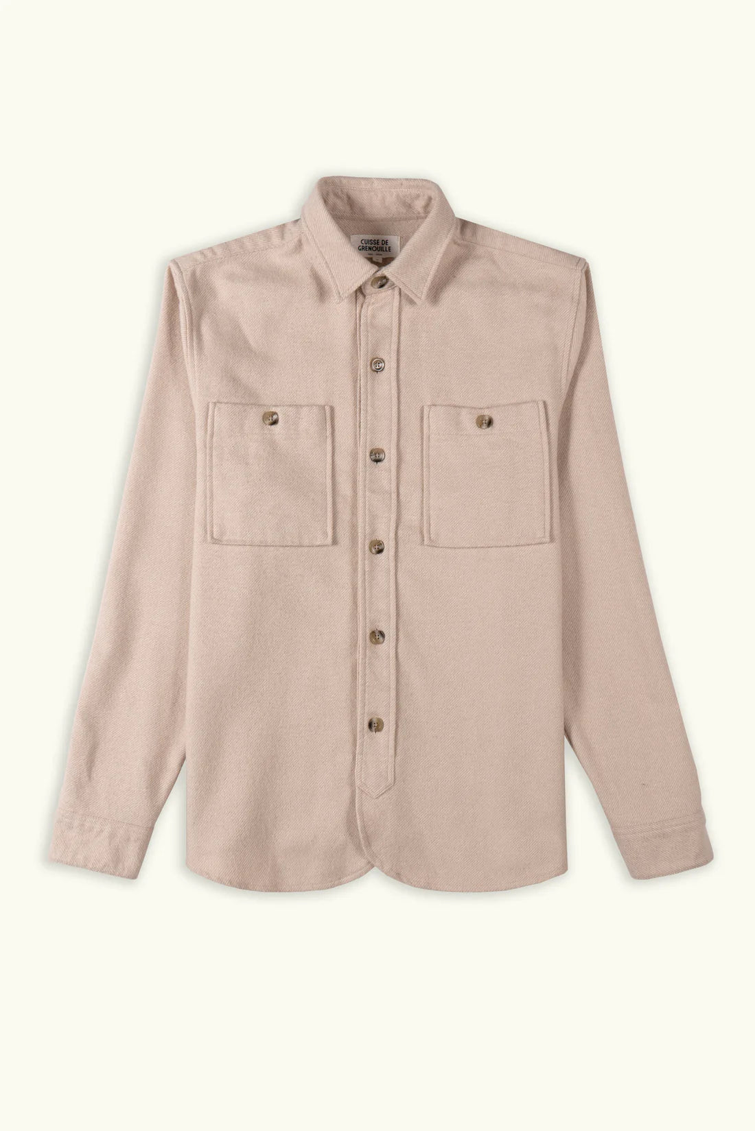 Cuisse de Grenouille Cream Brushed Twill Paris Over Shirt