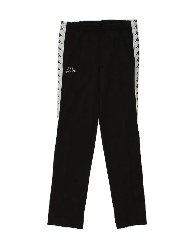 KAPPA Womens Graphic Tracksuit Trousers UK 10 Small Black