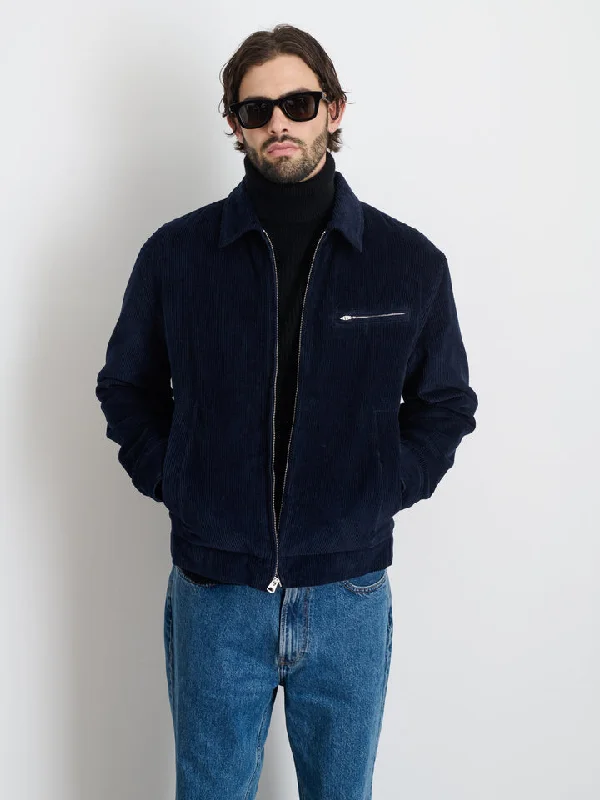 Alex Mill Navy Corduroy Charlie Zip Jacket