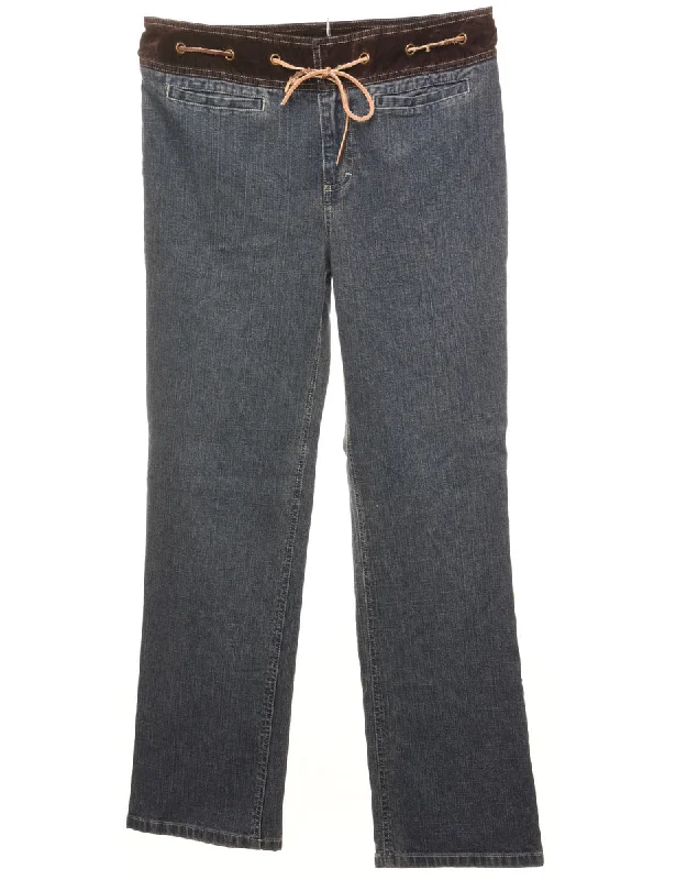 Washed Indigo Flared Jeans - W32 L31