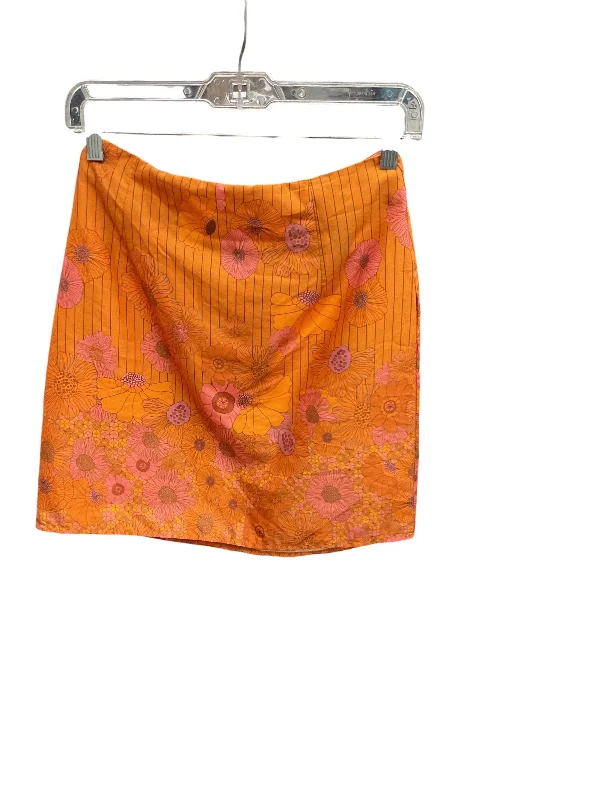 Skirt Mini & Short By Shein In Orange, Size: S