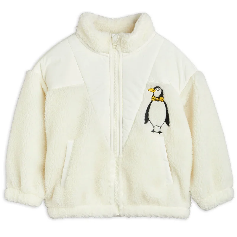 Penguin Pile Zip Cardigan by Mini Rodini