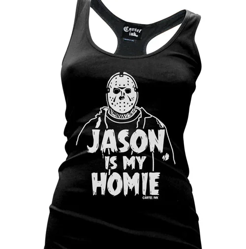 Jason is my Homie Women's Racer Back Tank Top