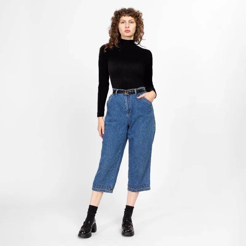 Medium 90s Capri Grommet Jeans