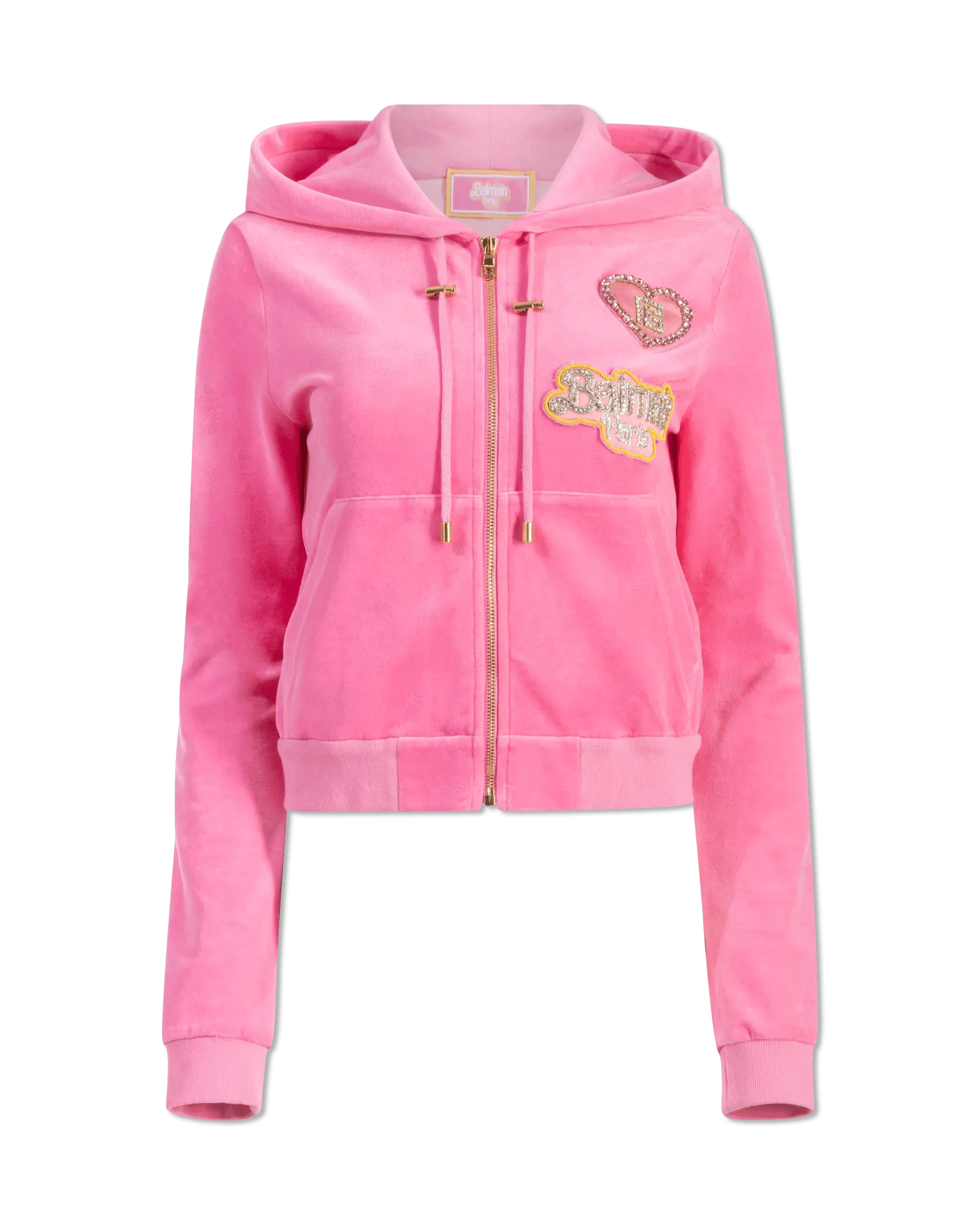 Balmain X Barbie Velvet Zipped Hoodie