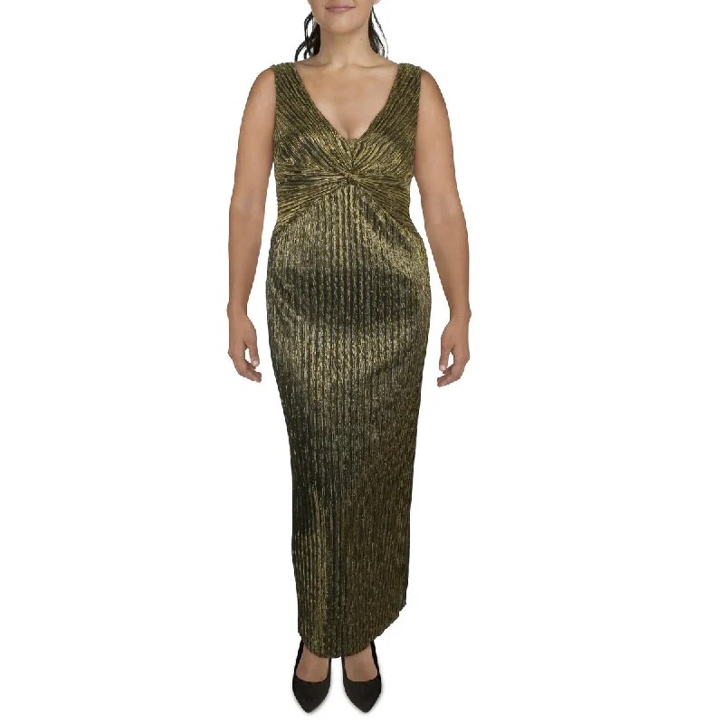 Connected Apparel Womens Metallic Long Maxi Dress