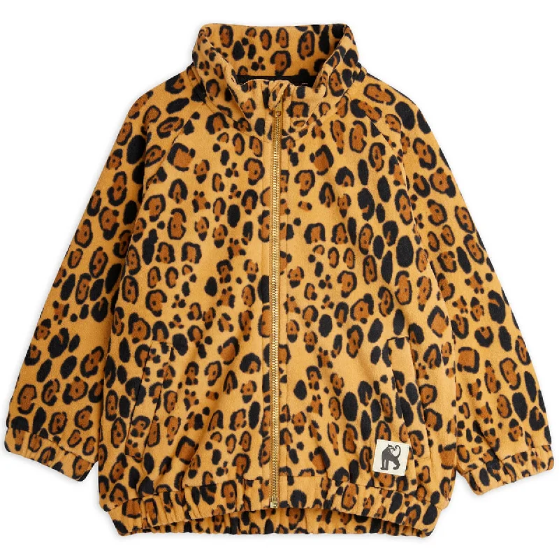 Leopard Fleece Jacket by Mini Rodini