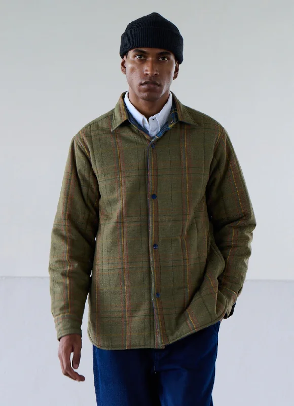 Original Madras Brown Blue Plaid Reversible Round Tail Jacket