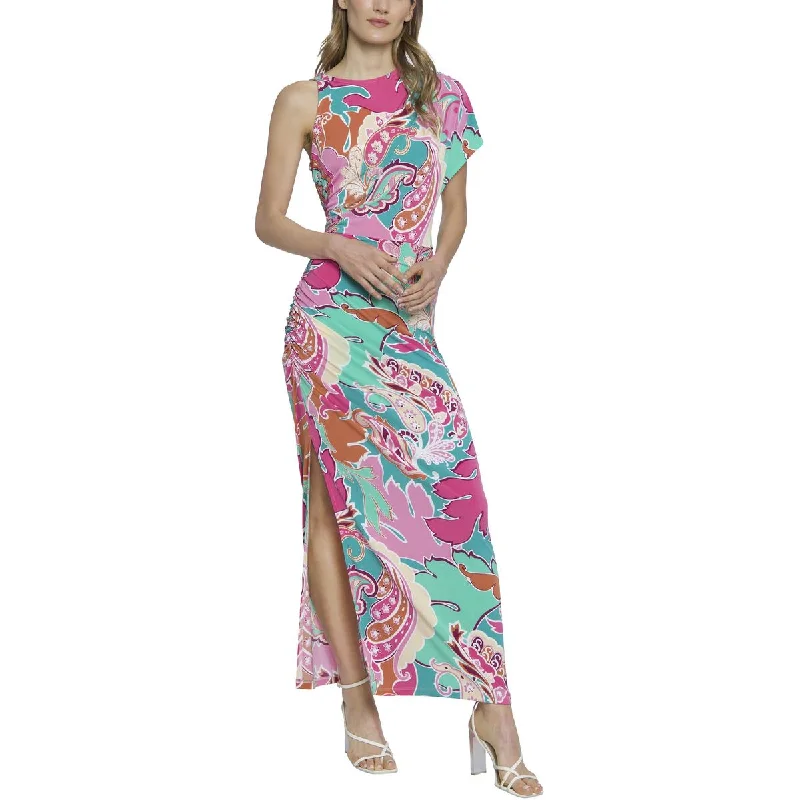 Donna Morgan Womens Paisley Printed Maxi Dress