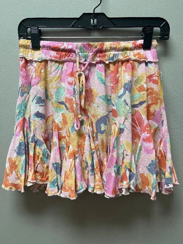 Skirt Mini & Short By Vici In Floral Print, Size: 4