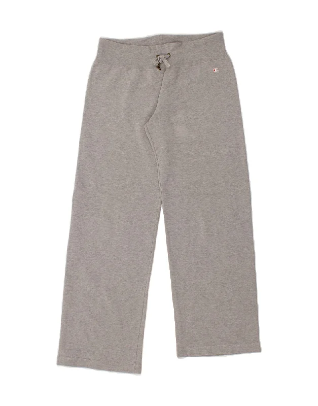 CHAMPION Womens Tracksuit Trousers UK 14 Medium Grey Cotton