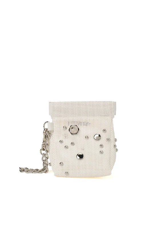 MICRO MESH DOT STUDS POUCH S