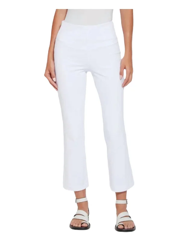 Ankle Denim Baby Bootcut Pant In White