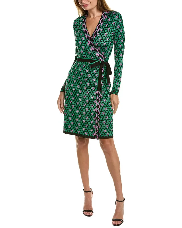 Diane von Furstenberg Alexandrina Wool-Blend Wrap Dress