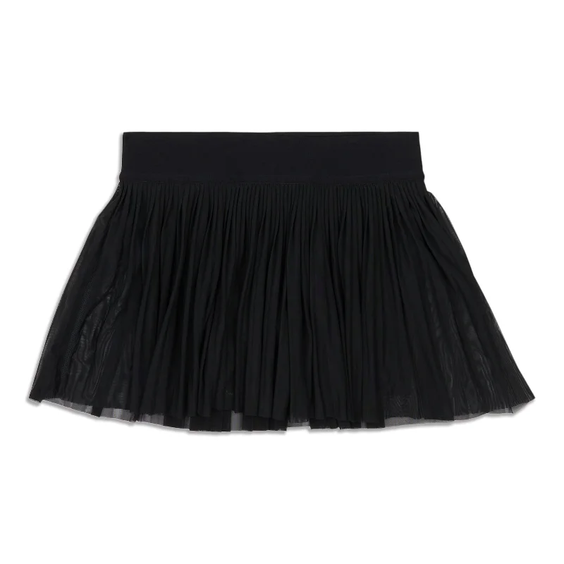 Mesh Pleats Mid-Rise Mini Tennis Skirt - Resale