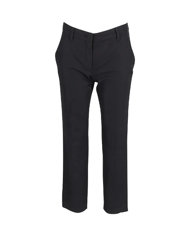 Prada Straight-leg Trousers in Black Nylon