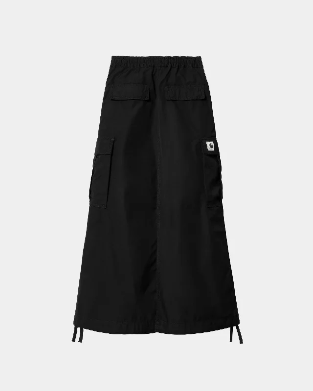 Cargo Skirt Long | Black