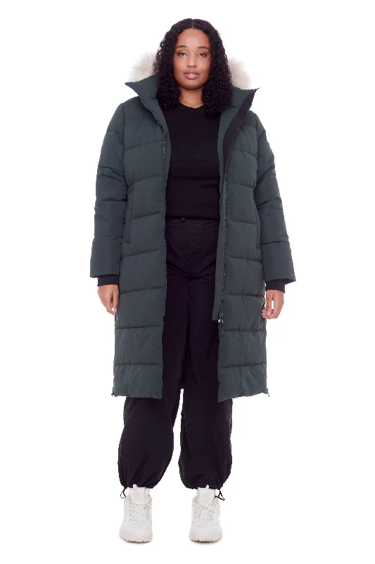 KLUANE PLUS | WOMEN'S VEGAN DOWN (RECYCLED) ULTRA LONG LENGTH PARKA (PLUS SIZE)