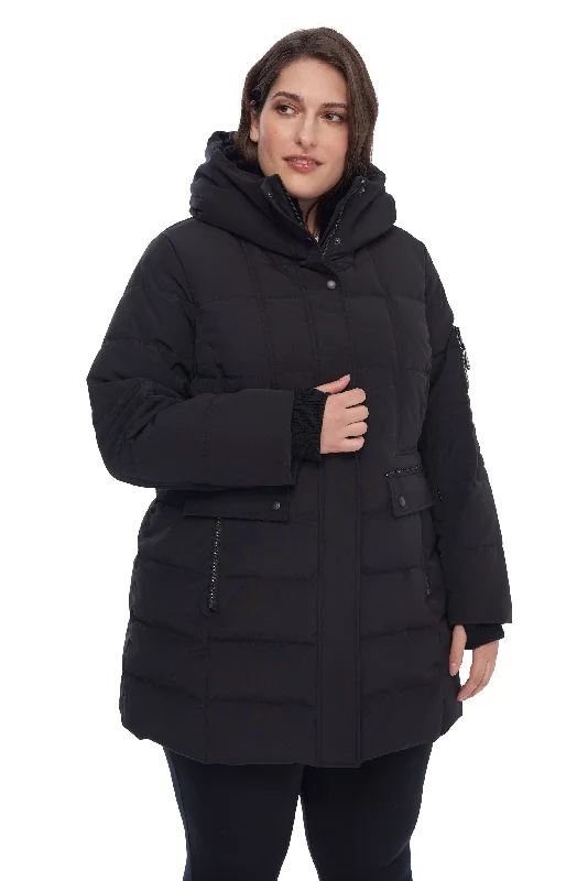 KOOTNEY PLUS | WOMEN'S VEGAN DOWN (RECYCLED) MID-LENGTH PARKA (PLUS SIZE)