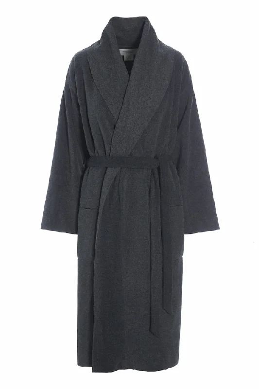 BATHROBE WOMEN MIDI - 7128 MIDI - SOFT BLACK